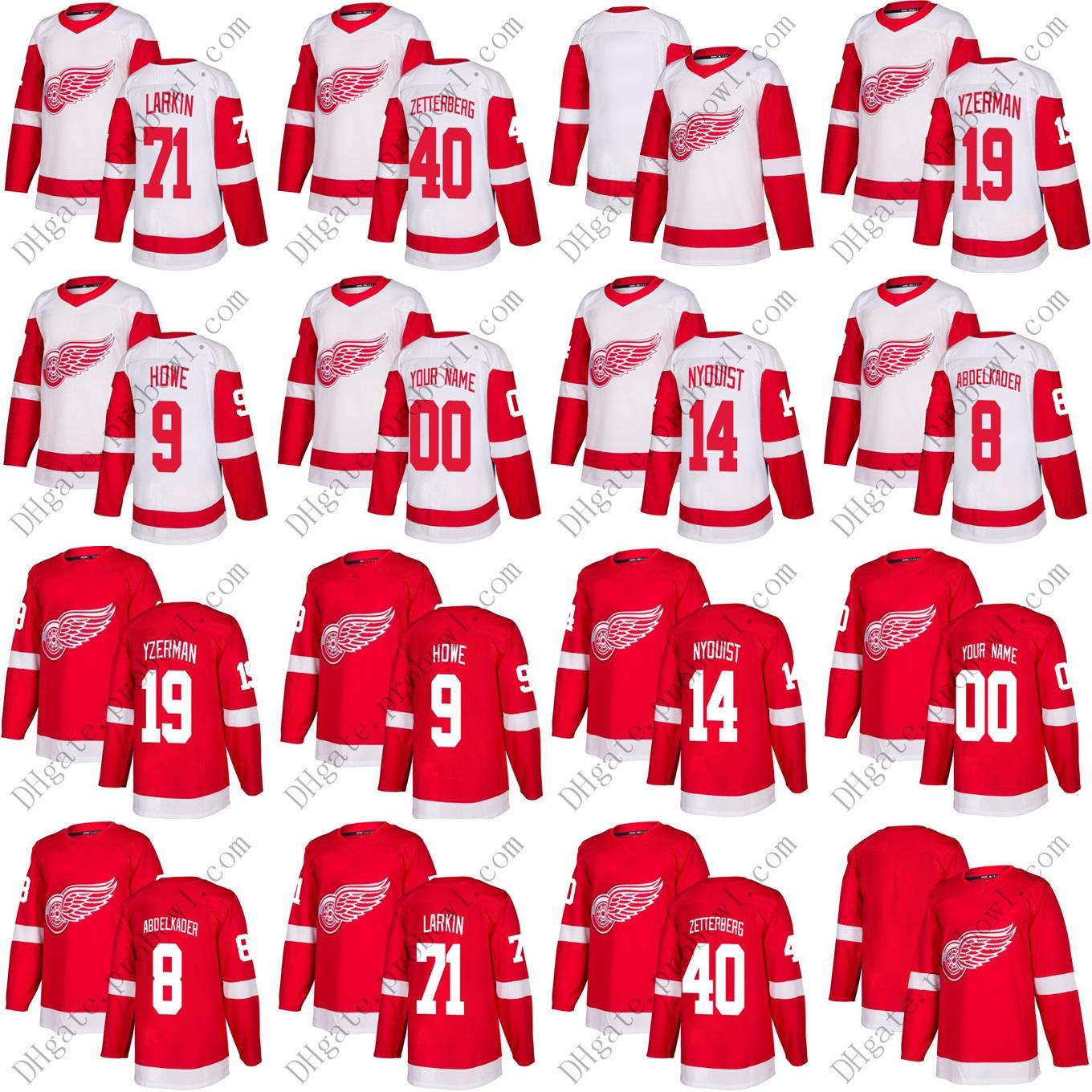 Custom 2018 Detroit Red Wings Hockey Jerseys 8 Justin Abdelkader 71 Dylan Larkin 40 Henrik Zetterberg 9 Gordie Howe 19 Steve Yzerman, Black;red
Custom 2018 Detroit Red Wings Hockey Jerseys 8 Justin Abdelkader 71 Dylan Larkin 40 Henrik Zetterberg 9 Gordie Howe 19 Steve Yzerman, Black;red