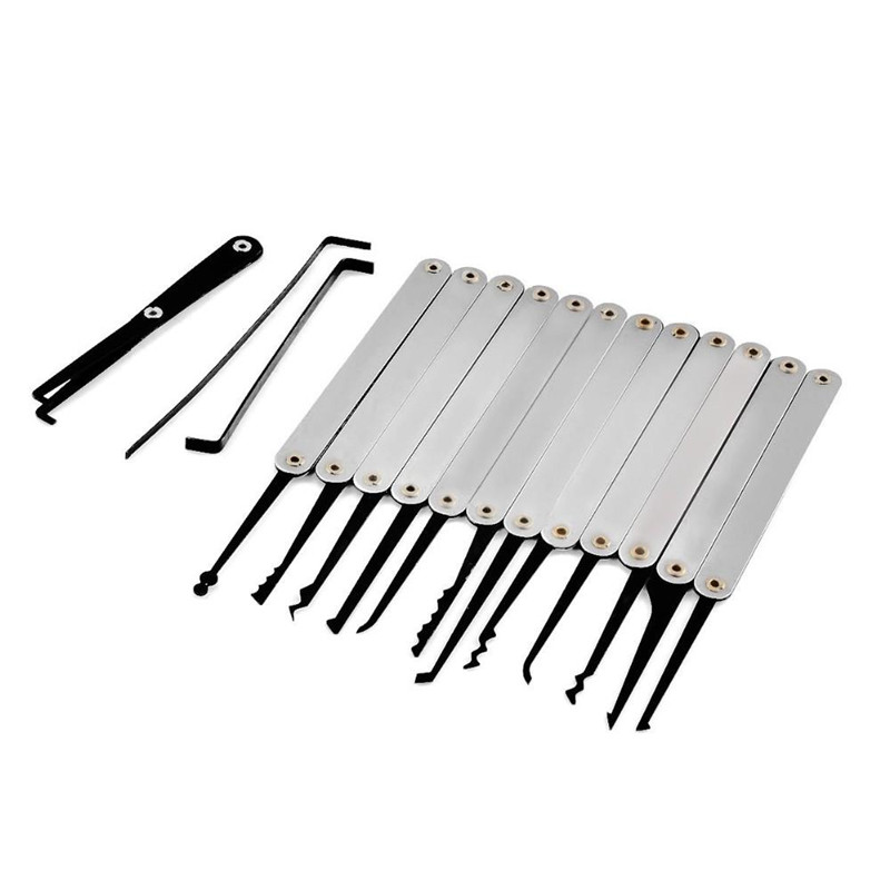 15 Piece Unlocking Lock Pick Set Key Extractor Tools Locksmith Supplies