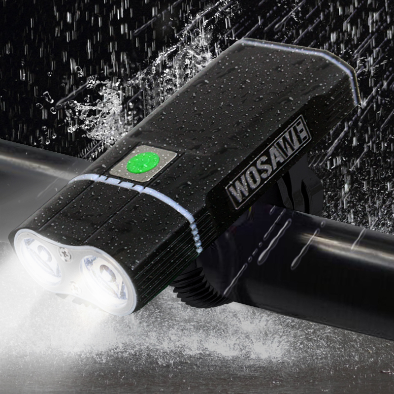 Bike Lights WOSAWE 2400 Lumens Bicycle Light With 18650 Built-in Batteries USB Rechargeable 2-XML LED Lamp 5 Modes
Bike Lights WOSAWE 2400 Lumens Bicycle Light With 18650 Built-in Batteries USB Rechargeable 2-XML LED Lamp 5 Modes