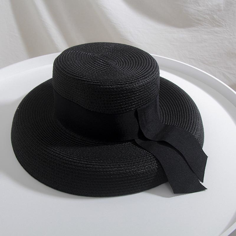 British Wide Ribbon Design Summer Black White Hepburn Elegant Lady Straw Hat Leisure Hats Women Bucket Hat Y200716
British Wide Ribbon Design Summer Black White Hepburn Elegant Lady Straw Hat Leisure Hats Women Bucket Hat Y200716