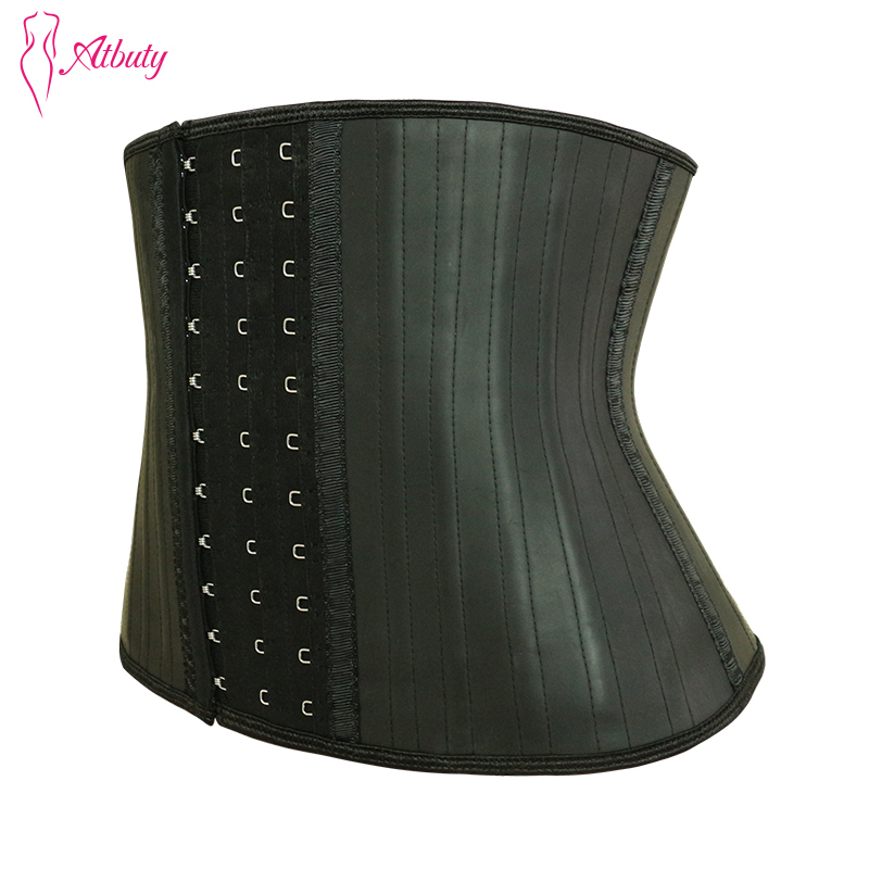 Short Torso Latex Corset Waist Trainer 25 Steel Boned Body Shaper Slimming Shapewear CX200724