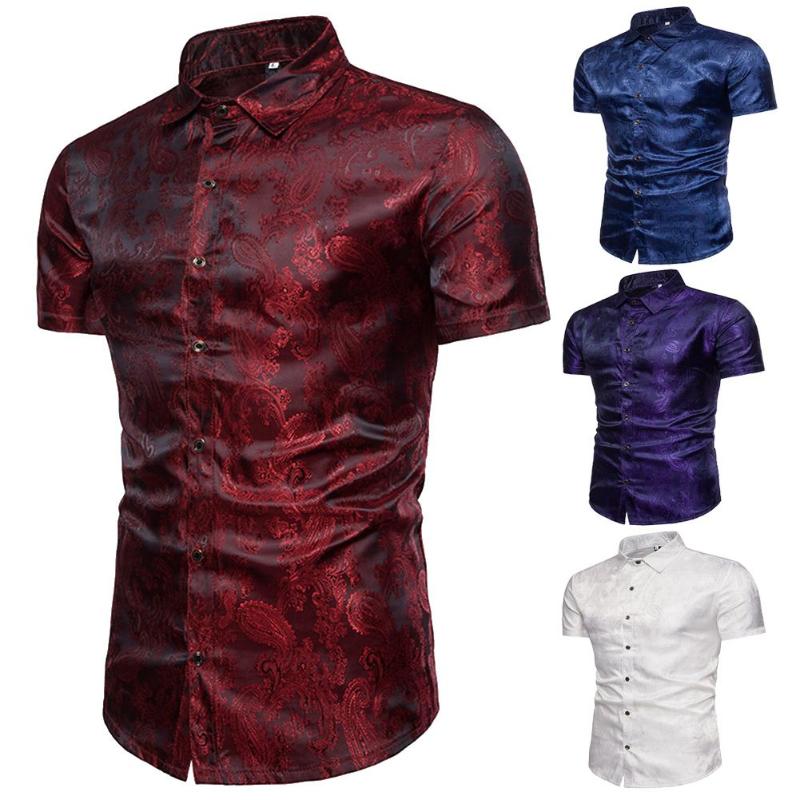 ZACOO Men Shirt Short Sleeve Paisley Floral Print Lapel Slim Fashion Casual Male Shirt, White
ZACOO Men Shirt Short Sleeve Paisley Floral Print Lapel Slim Fashion Casual Male Shirt, White