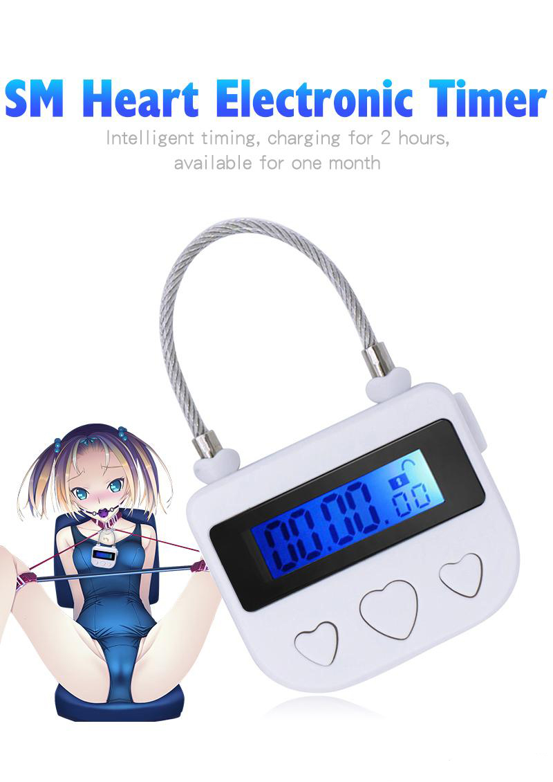 USB Rechargeable Time Lock For BDSM Handcuffs Mouth Gag Electronic Timer Bdsm Bondage Chastity Adult Games Sex Toys for Couples Y200616