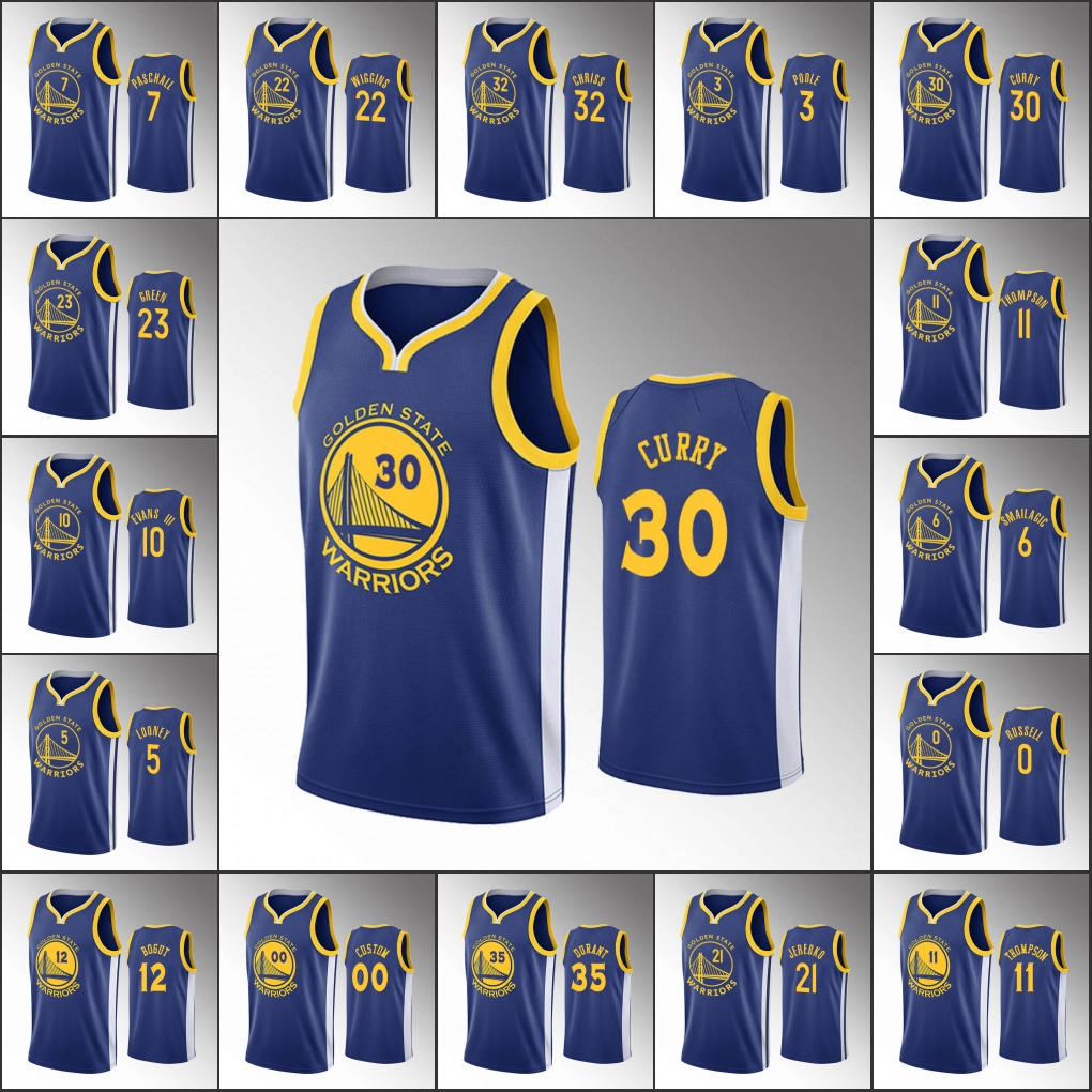 Golden State Warriors Men Stephen Curry Klay Thompson Andrew Wiggins Eric Paschall 2020 Icon NBA Royal Custom Jersey, Black
Golden State Warriors Men Stephen Curry Klay Thompson Andrew Wiggins Eric Paschall 2020 Icon NBA Royal Custom Jersey, Black