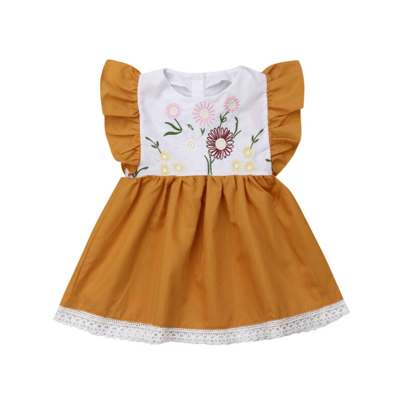 Toddler Baby Girl Princess Lace Flower Tutu Dress Ruffles Party Sundress Outfits, Yellow
Toddler Baby Girl Princess Lace Flower Tutu Dress Ruffles Party Sundress Outfits, Yellow