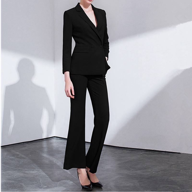 Women's suit women's waist slim suit 2 piece set (jacket + pants) double-breasted casual professional wear custom made, Black
Women's suit women's waist slim suit 2 piece set (jacket + pants) double-breasted casual professional wear custom made, Black