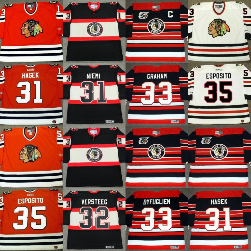 Chicago Blackhawks 31 DOMINIK HASEK NTTI NIEMI 32 KRIS VERSTEEG 33 DIRK GRAHAM DUSTIN BYFUGLIEN 35 TONY ESPOSITO DAVE BOLLAND Hockey Jersdys, Custom white
Chicago Blackhawks 31 DOMINIK HASEK NTTI NIEMI 32 KRIS VERSTEEG 33 DIRK GRAHAM DUSTIN BYFUGLIEN 35 TONY ESPOSITO DAVE BOLLAND Hockey Jersdys, Custom white