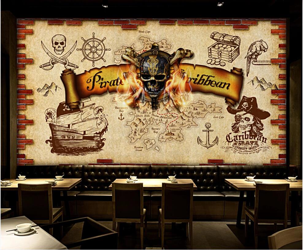 3d wallpaper custom photo mural Retro nostalgic pirate skull illustration dining bar Home decor 3d wall murals wallpaper for living room, Non-woven wallpaper
3d wallpaper custom photo mural Retro nostalgic pirate skull illustration dining bar Home decor 3d wall murals wallpaper for living room, Non-woven wallpaper
