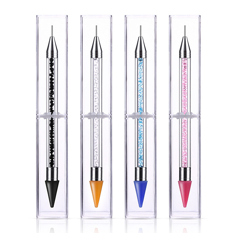 New Nail Point Drill Tool Acrylic Double-Head Drill Crayon Multi-Function Wax Head Point Drill Nail Pen Dotting Tool