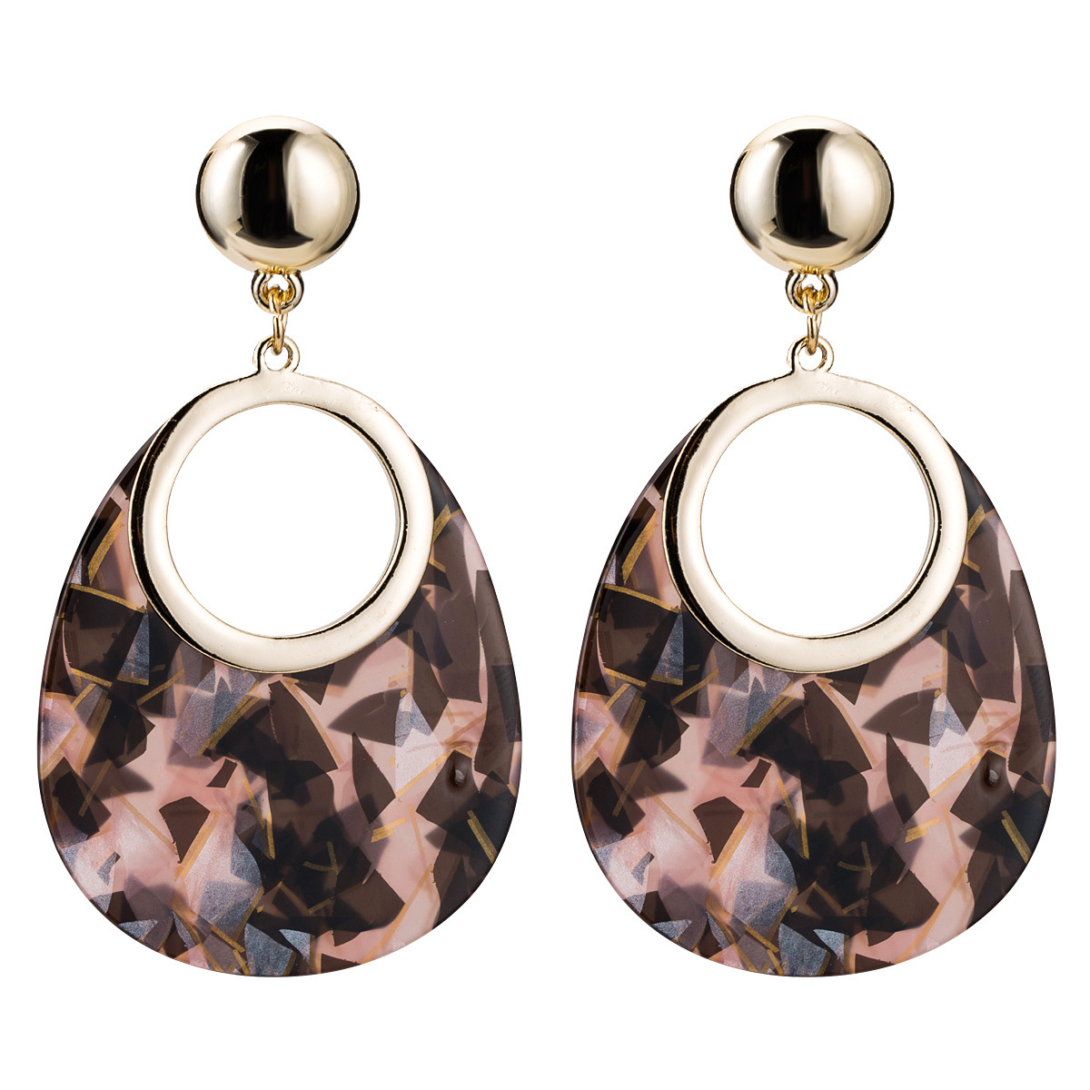 Geometric acetate plate exaggerated earrings women's leopard print personalized simple earring
Geometric acetate plate exaggerated earrings women's leopard print personalized simple earring