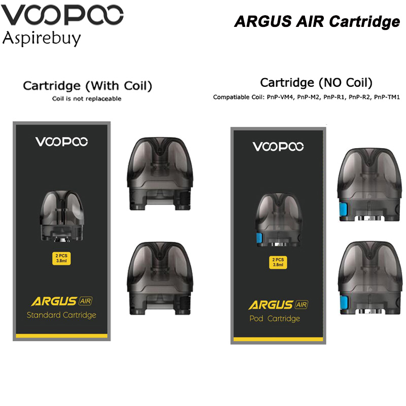 VOOPOO ARGUS Air Cartridge 3.8ml Empty Pod & Pod with 0.8ohm Coil for Ecigarette ARGUS Air Vape Kit 2pcs/Pack Authentic
VOOPOO ARGUS Air Cartridge 3.8ml Empty Pod & Pod with 0.8ohm Coil for Ecigarette ARGUS Air Vape Kit 2pcs/Pack Authentic
