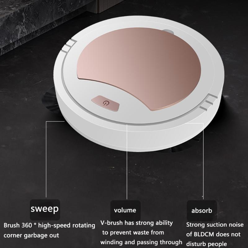 Mopping Floor Sweeping Robot 360 Degree Rotation Electric Vacuum Cleaner Ultra Thin Household USB Charging Automatic Intelligent