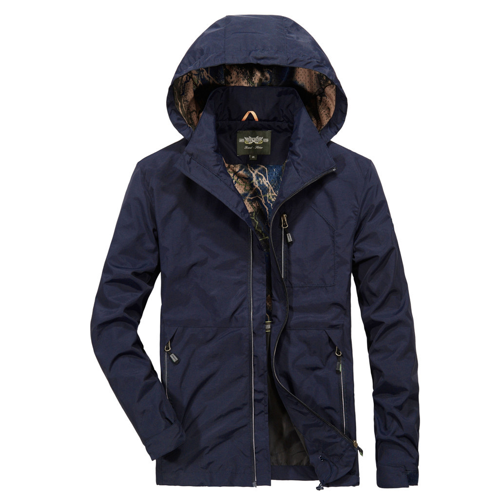 Fashion Men's Hooded Jackets Mens Autumn Cowboy Slim Fit Long Sleeve Denim Solid Coat Outwear Jacket Windbreaker M- 5XL CX200730