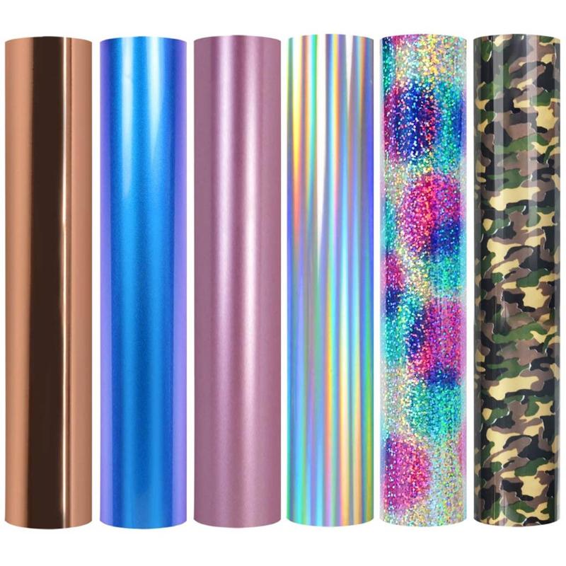 6 Roll Vinyl Heat Transfer Iron On DIY Garment Film Silhouette Paper Art Art Creative Sticker Clothing Decoration Supplies
6 Roll Vinyl Heat Transfer Iron On DIY Garment Film Silhouette Paper Art Art Creative Sticker Clothing Decoration Supplies