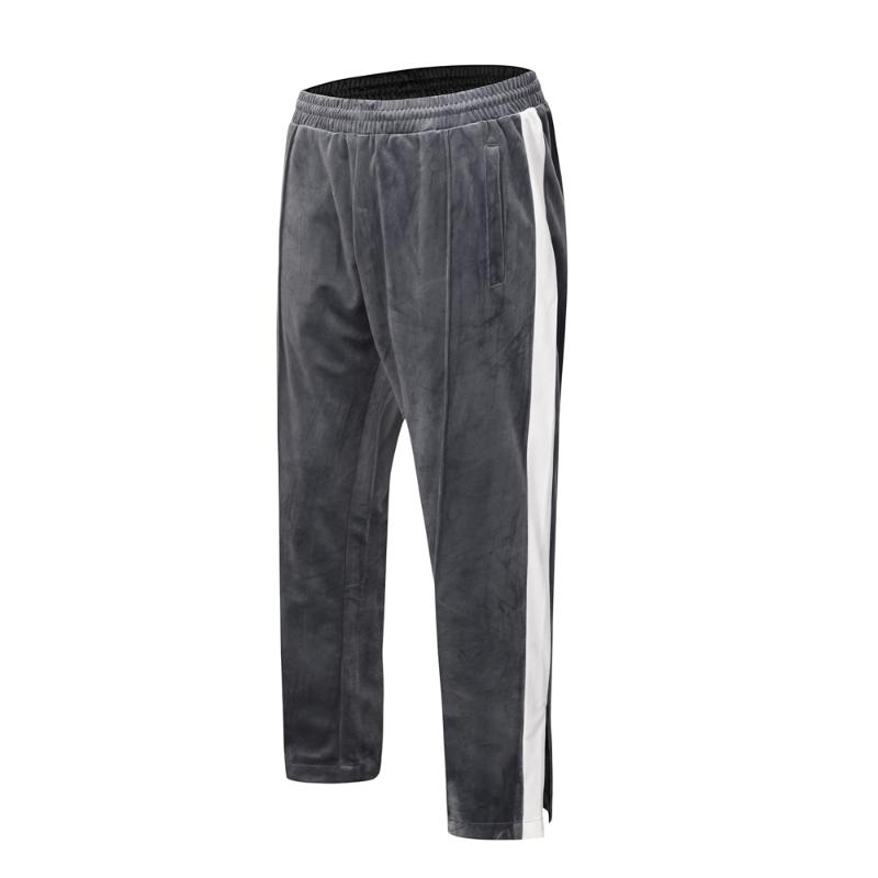 Hip Hop Velour Baggy Pants Contrast Stripe Front Stitching Sweatpants Zippered Ankles Relaxed-fit, Grey
Hip Hop Velour Baggy Pants Contrast Stripe Front Stitching Sweatpants Zippered Ankles Relaxed-fit, Grey