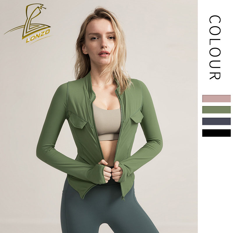 LONZO New 4-color tight jacket sexy fitness clothes long-sleeved quick-drying sports yoga clothes LCP105, Black
LONZO New 4-color tight jacket sexy fitness clothes long-sleeved quick-drying sports yoga clothes LCP105, Black