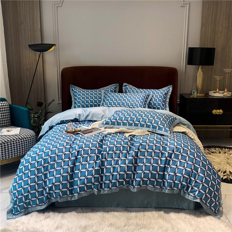 4pcs Geometric Square Pattern Bedding Sheets Adult Men Home Textiles Luxury Egyptian Cotton Sateen Duvet Cover Set drap housse
4pcs Geometric Square Pattern Bedding Sheets Adult Men Home Textiles Luxury Egyptian Cotton Sateen Duvet Cover Set drap housse