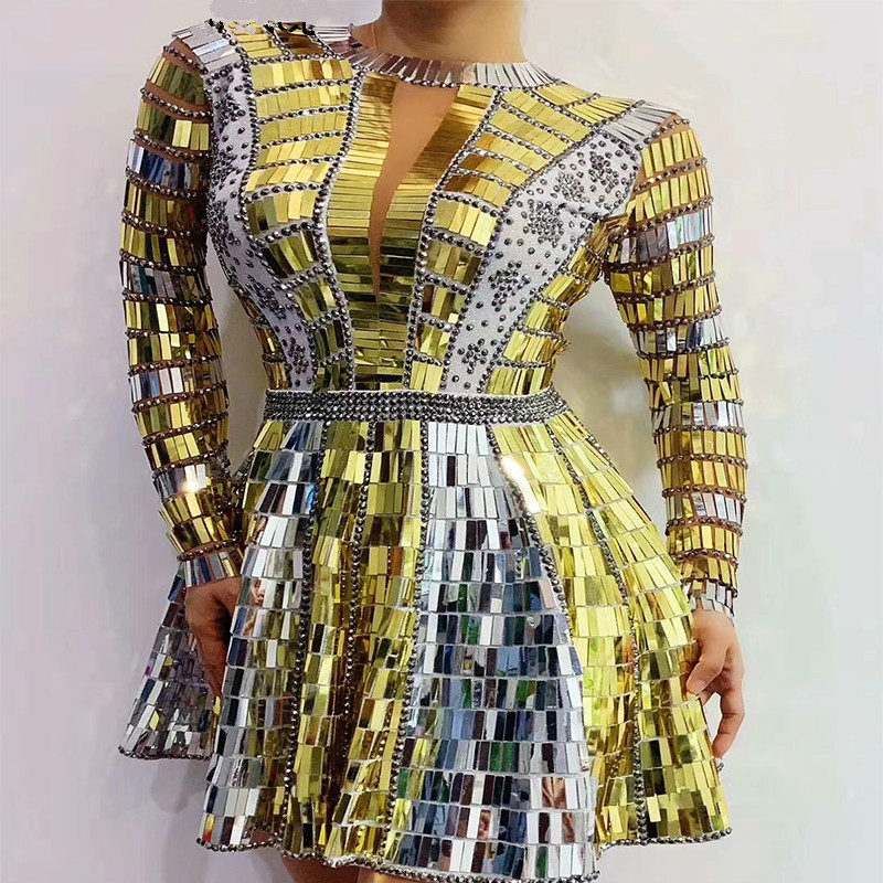 New Silver Gold Sequins Rhinestone Dance Dress Backless Prom Birthday Celebrate Outfit Bar Women Dancer DS Show Dresses
New Silver Gold Sequins Rhinestone Dance Dress Backless Prom Birthday Celebrate Outfit Bar Women Dancer DS Show Dresses
