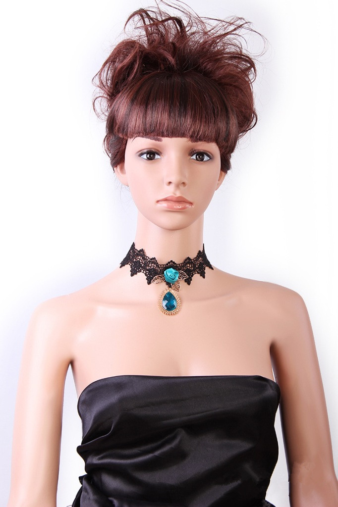 Hot Selling Original Retro Black Lace Neck Chain Blue Diamond Exquisite Necklace Female Personality Jewelry Wholesale
Hot Selling Original Retro Black Lace Neck Chain Blue Diamond Exquisite Necklace Female Personality Jewelry Wholesale