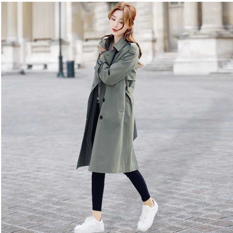 2020 Spring Autumn Women Trench Coat New Fashion Female Loose Thin Long Office Lady Windbreaker Business Outerwear Coats W128, Khaki
2020 Spring Autumn Women Trench Coat New Fashion Female Loose Thin Long Office Lady Windbreaker Business Outerwear Coats W128, Khaki