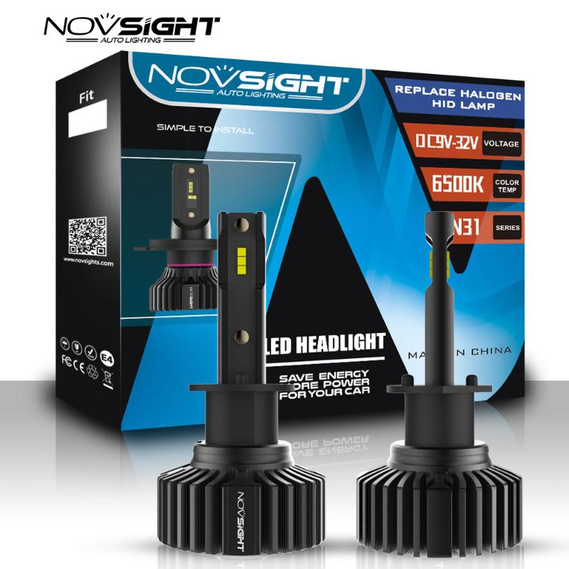 

Novsight 2PCS 6500K Fanless LED Car Bulb H1 H4 H7 H8 H11 9005 9006 3 BH4 Auto Lamps 12V LEDs Fog Lights LED Car Headlight Kit