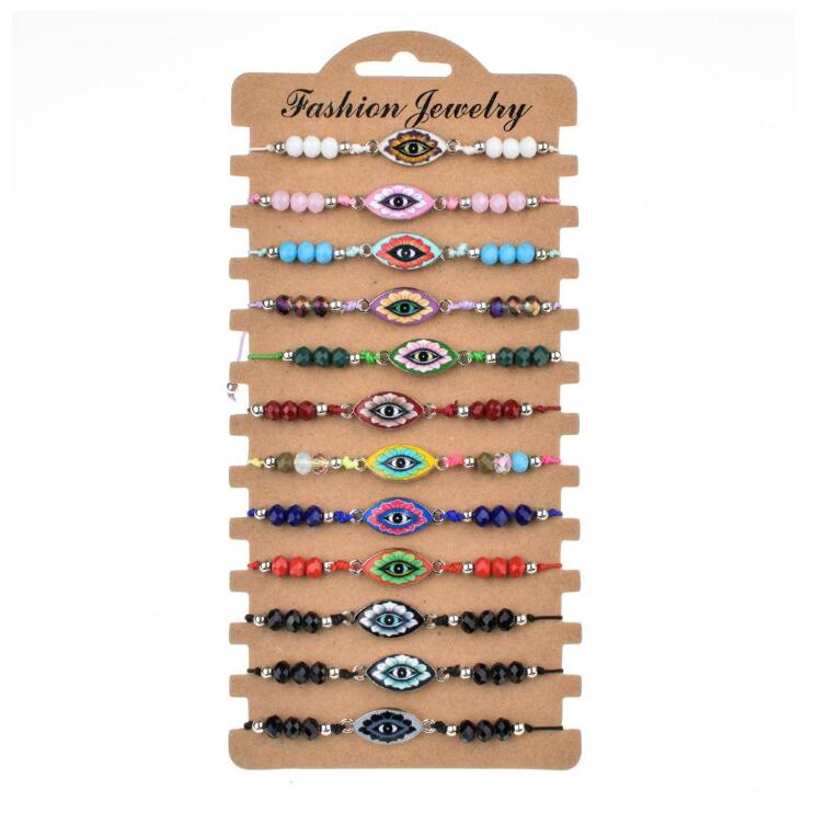 12 pcs/set Fashion Enamel Fatima Hand Adjustable Bracelets Women Men Evil Eye Crystal Beads Friendship Bracelet Charms Jewelry GD412
12 pcs/set Fashion Enamel Fatima Hand Adjustable Bracelets Women Men Evil Eye Crystal Beads Friendship Bracelet Charms Jewelry GD412