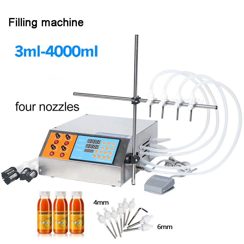Filling Machine 4 Head Liquid Perfume Water Juice Brewery Essential Oil Electric Digital Control Pump Liquid Filler
Filling Machine 4 Head Liquid Perfume Water Juice Brewery Essential Oil Electric Digital Control Pump Liquid Filler