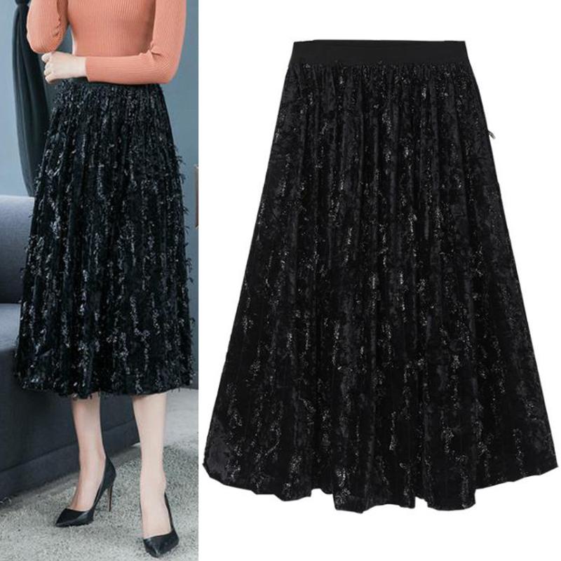 Plush Skirt 2020 Autumn Winter Korean Black A Line Mid-Calf Fringe Tassel Midi Skirt Women Elegant Lady Office Female, Black skirt
Plush Skirt 2020 Autumn Winter Korean Black A Line Mid-Calf Fringe Tassel Midi Skirt Women Elegant Lady Office Female, Black skirt