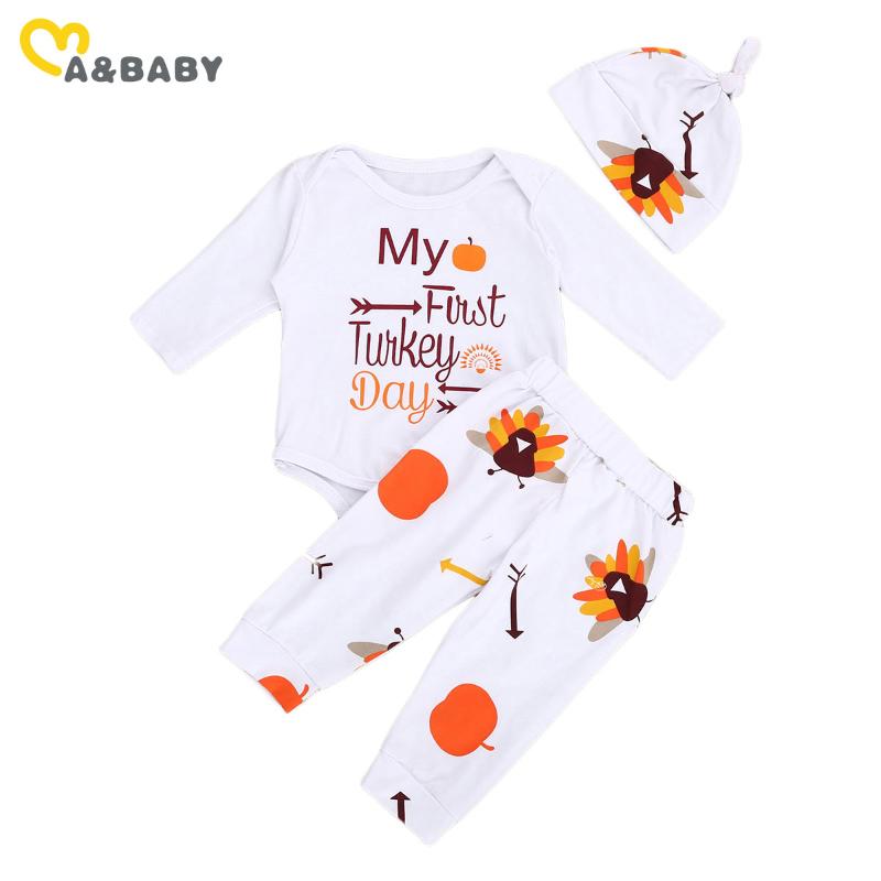 Ma&Baby 0-24M My 1st Thanksgiving Day Baby Boy Girl Clothes Set Cartoon Turkey Romper Pants Hat Outfits, As pic
Ma&Baby 0-24M My 1st Thanksgiving Day Baby Boy Girl Clothes Set Cartoon Turkey Romper Pants Hat Outfits, As pic