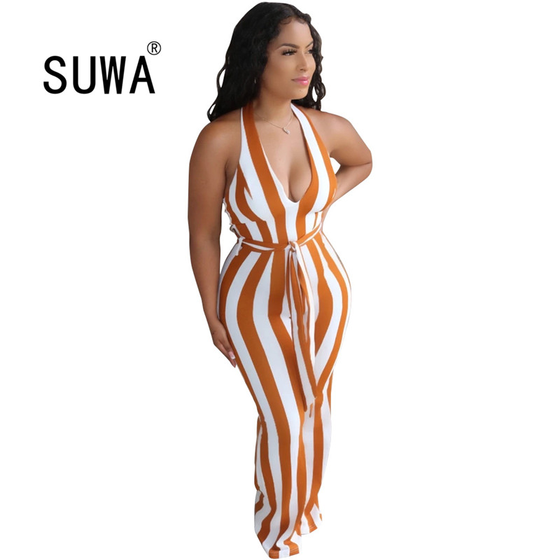 Jumpsuit for women 2020 elegant summer deep v neck high waist sexy skinny tie dye striped office jumpsuit fashion one piece, Black
Jumpsuit for women 2020 elegant summer deep v neck high waist sexy skinny tie dye striped office jumpsuit fashion one piece, Black