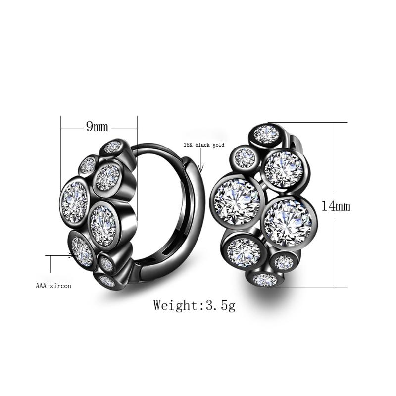 Seanlov Silver Color Small Hoop Earrings Round Style Austrian Clear Zircon Women Fashion Black Gun Color Earring Jewelry
Seanlov Silver Color Small Hoop Earrings Round Style Austrian Clear Zircon Women Fashion Black Gun Color Earring Jewelry