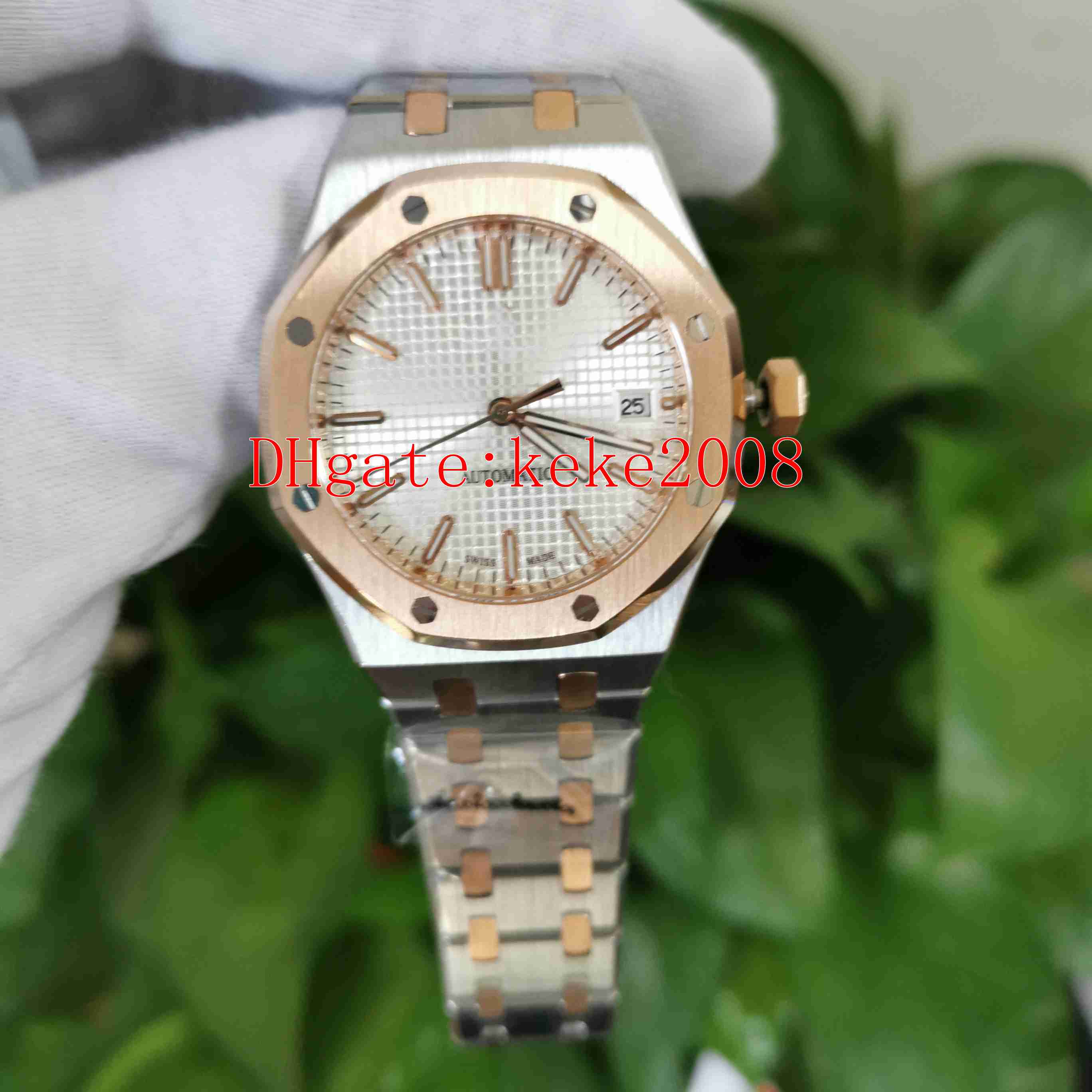 Fashion Wristwatches N8 factory Royal Oak 15450SR.OO.1256SR.01 15450 37mm Two tones Mechanical Transparent Automatic Ladies Women's Watches, No box papers
Fashion Wristwatches N8 factory Royal Oak 15450SR.OO.1256SR.01 15450 37mm Two tones Mechanical Transparent Automatic Ladies Women's Watches, No box papers