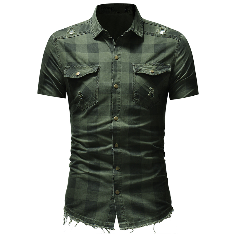 High Street Casual Men Shirts 3XL Plus Vintage Short Sleeve Summer Plaid Shirts Men Top Tees Regular Fit Mens Clothing 2020 B673, Green
High Street Casual Men Shirts 3XL Plus Vintage Short Sleeve Summer Plaid Shirts Men Top Tees Regular Fit Mens Clothing 2020 B673, Green