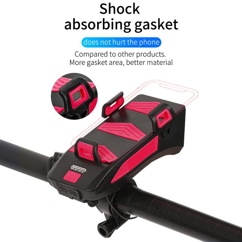 Waterproof Bicycle Light with Bike Horn/Phone Holder/Power Bank Bicycle Lighting F3MC
Waterproof Bicycle Light with Bike Horn/Phone Holder/Power Bank Bicycle Lighting F3MC