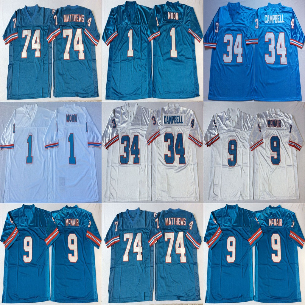 NCAA 1 Warren Moon Jersey 9 Steve McNair 74 Bruce Matthews 34 Earl Campbell Retro College Football Jerseys Stitched Mens Blue White, Black
NCAA 1 Warren Moon Jersey 9 Steve McNair 74 Bruce Matthews 34 Earl Campbell Retro College Football Jerseys Stitched Mens Blue White, Black