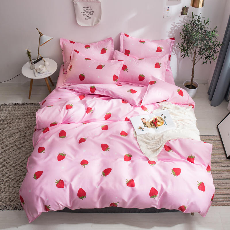 3/4pcs Bedding Set Pink Strawberry Princess Bed Sheets Queen Size Luxury Bedding Set bed Sheet Sets Duvet Cover King Size, Ajia012
3/4pcs Bedding Set Pink Strawberry Princess Bed Sheets Queen Size Luxury Bedding Set bed Sheet Sets Duvet Cover King Size, Ajia012
