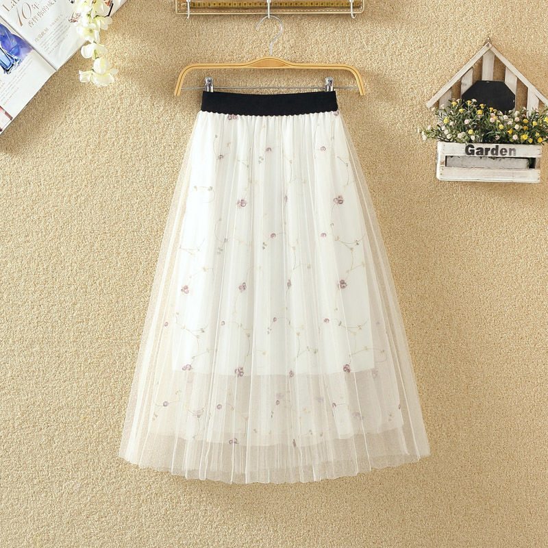 Spring Summer New A Line Ball Gown Skirts Net Yarn Skirt Mid-Calf Full Skirt Fairy Feminine Long Skirts Womens Lace Gauze, Black 71cm
Spring Summer New A Line Ball Gown Skirts Net Yarn Skirt Mid-Calf Full Skirt Fairy Feminine Long Skirts Womens Lace Gauze, Black 71cm