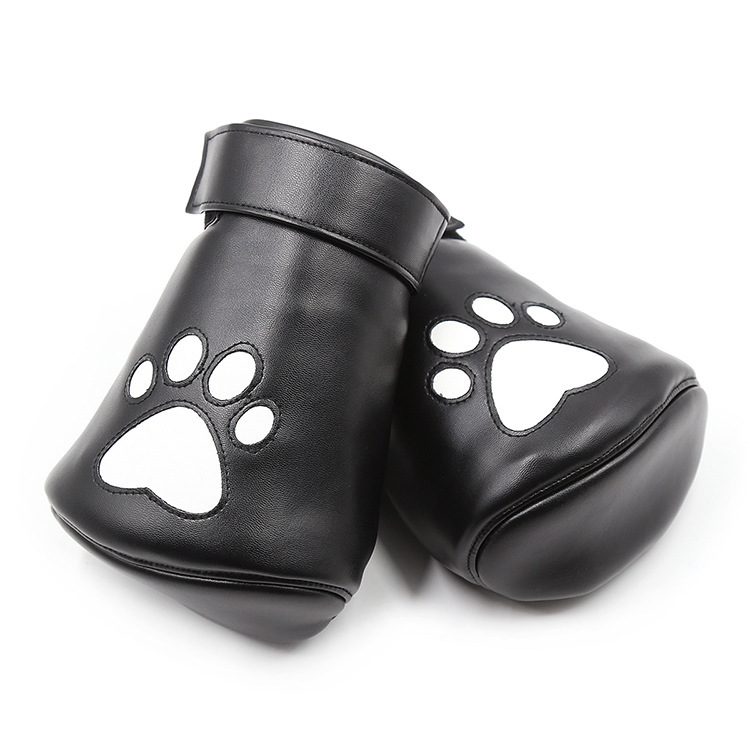 Puppy Play Dog Gloves Dog Paw Padded Fist Mitts Dog Role Play BDSM Bondage Restraint Leather Gloves Fetish Sex Toys For Couples Y200616