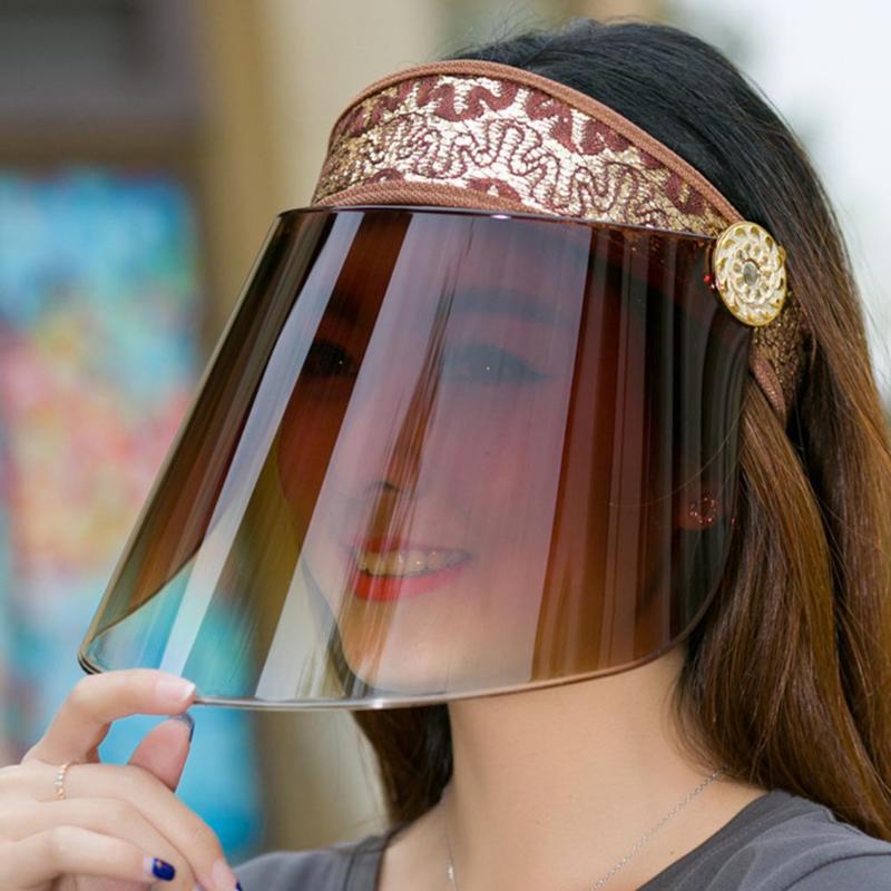 Women Summer Anti-UV FaceShield Empty Top Sun Visor Cap Outdoor Cycling Hat Safety Protection Visor Shield Stop The Flying Spit, Red
Women Summer Anti-UV FaceShield Empty Top Sun Visor Cap Outdoor Cycling Hat Safety Protection Visor Shield Stop The Flying Spit, Red
