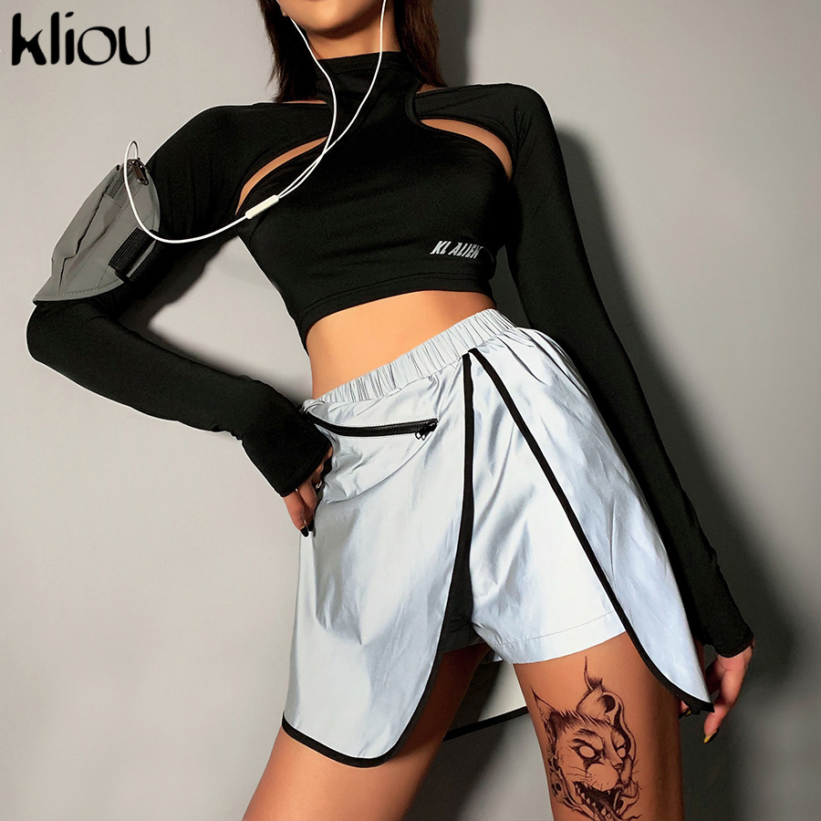 Kliou Sexy Women Cotton T Shirt Hollow out Tops Long Sleeve Sheer Slim Ladies Turtleneck T-Shirt Letter reflection New 2019 MX200721, Black
Kliou Sexy Women Cotton T Shirt Hollow out Tops Long Sleeve Sheer Slim Ladies Turtleneck T-Shirt Letter reflection New 2019 MX200721, Black