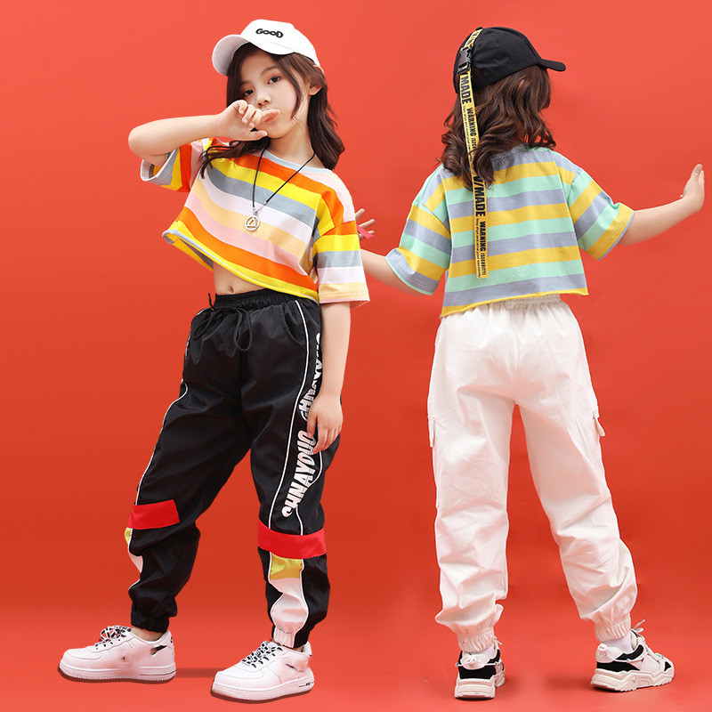 Kids Hip Hop Costumes for Girls Crop Top Fashion Jazz Ballroom Dance Clothes Performance Dancewear Stage Dancing Costume Suits, Set 1
Kids Hip Hop Costumes for Girls Crop Top Fashion Jazz Ballroom Dance Clothes Performance Dancewear Stage Dancing Costume Suits, Set 1
