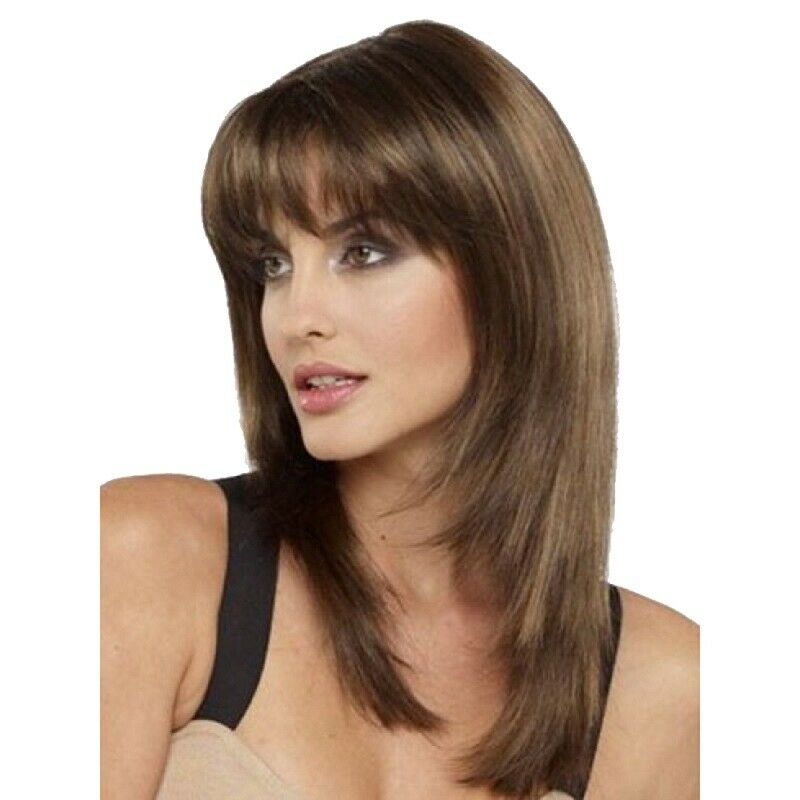 Women Natural Straight Hair Wigs BOB Style Cosplay Full Wig Lady Fancy Dress USA