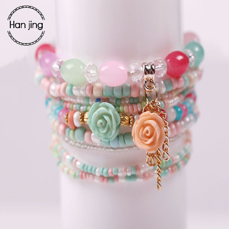 Multilayer Candy Color Crystal Beads Bracelets Set For Women Wedding Jewelry Boho DIY Tassel Flower Charm Bracelet Girls Gift
Multilayer Candy Color Crystal Beads Bracelets Set For Women Wedding Jewelry Boho DIY Tassel Flower Charm Bracelet Girls Gift