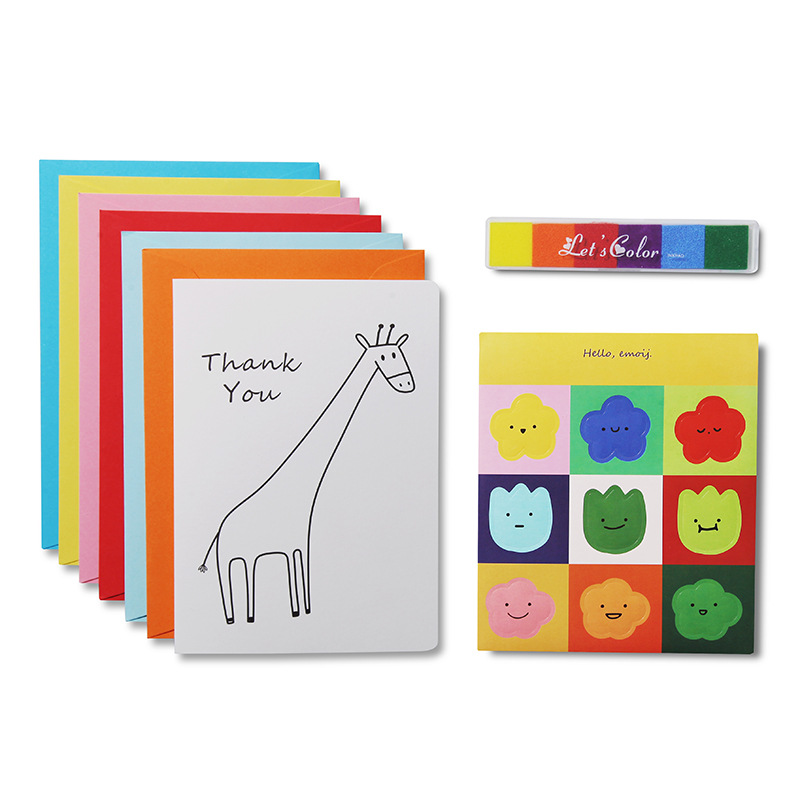 Funny Creative Fingerprint Greeting Card Envelopes Set with Inkpad, Handmade DIY Material Package for Parent-child Cards
Funny Creative Fingerprint Greeting Card Envelopes Set with Inkpad, Handmade DIY Material Package for Parent-child Cards