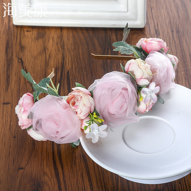 Haimeikang 2020 Fashion Silk Flower Girl Hair Accessories Wedding Fabric Flower Crown Headband Pink Romantic Bride Hairbands
Haimeikang 2020 Fashion Silk Flower Girl Hair Accessories Wedding Fabric Flower Crown Headband Pink Romantic Bride Hairbands