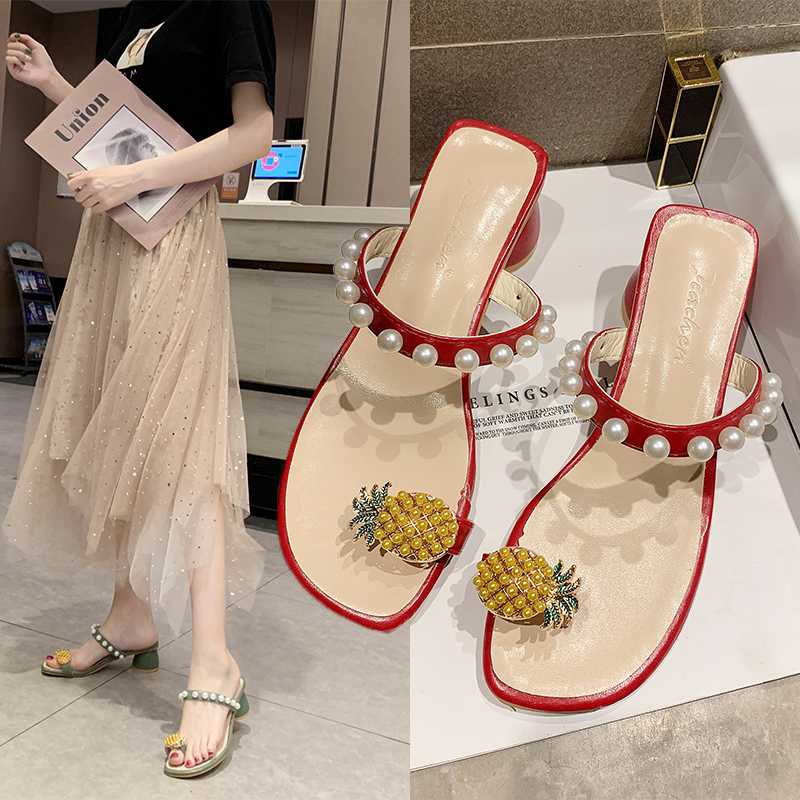 Women Slipper Pineapple Pearl Flat Toe Bohemian Casual Shoes Beach Sandals Ladies Shoes Summer Style Sandalias, Beige
Women Slipper Pineapple Pearl Flat Toe Bohemian Casual Shoes Beach Sandals Ladies Shoes Summer Style Sandalias, Beige
