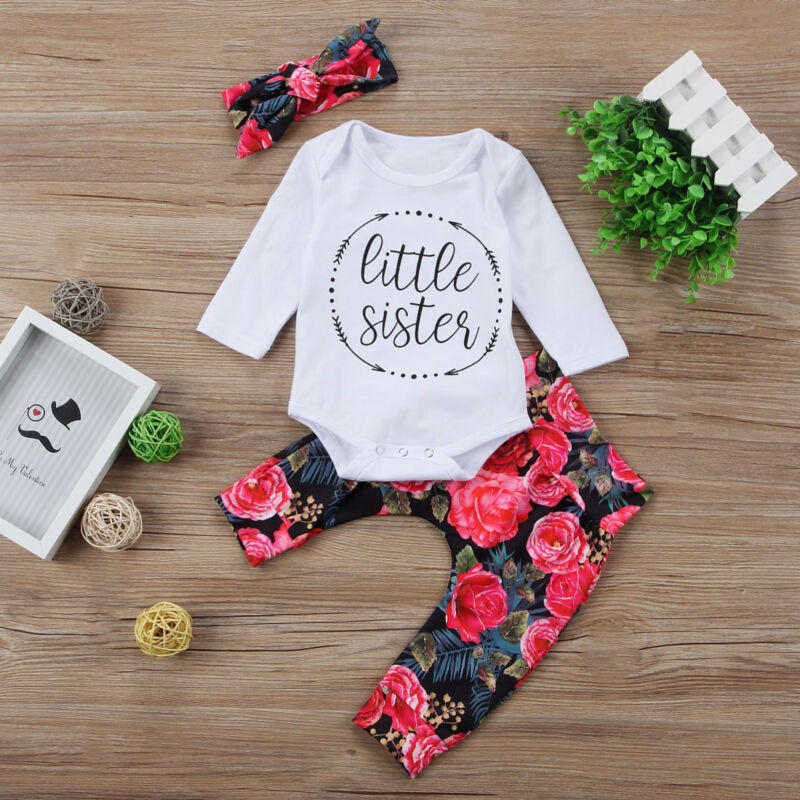 Family Matching Outfits Little Sister 3Pcs Summer Clothes Set Infant Kid Baby Girl Romper Floral Shorts Pants Clothes Sets, Multi
Family Matching Outfits Little Sister 3Pcs Summer Clothes Set Infant Kid Baby Girl Romper Floral Shorts Pants Clothes Sets, Multi