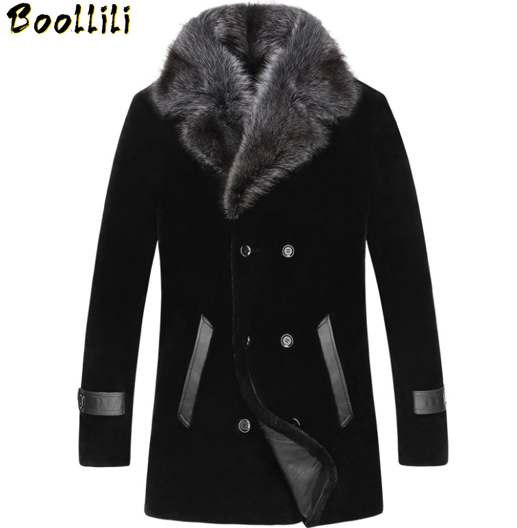 Boollili Men's Jacket Natural Fur Coat Men Long Sheep Shearling Collar Wool Coat Plus Size Leather Jacket, Gray racoon fur
Boollili Men's Jacket Natural Fur Coat Men Long Sheep Shearling Collar Wool Coat Plus Size Leather Jacket, Gray racoon fur