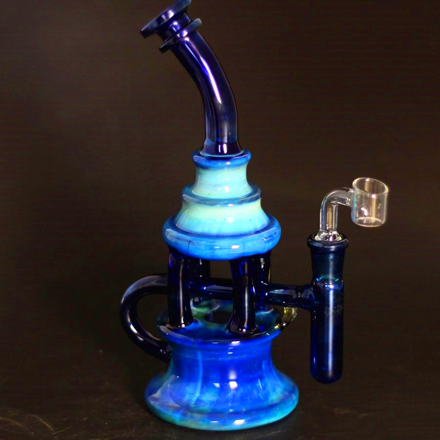 Glass Bong Dab Rig hookah Oil Rigs Recycler Smoking water pipe Clear Blue joint size 14.4mm
Glass Bong Dab Rig hookah Oil Rigs Recycler Smoking water pipe Clear Blue joint size 14.4mm