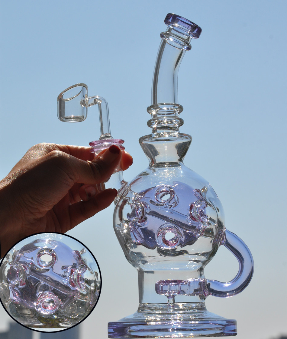 9.8 inchs Purple Bong Recycler Oil Rigs Smoking Glass Water Pipes Dab Hookahs Glass Water Bongs With 14mm banger
9.8 inchs Purple Bong Recycler Oil Rigs Smoking Glass Water Pipes Dab Hookahs Glass Water Bongs With 14mm banger